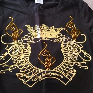 S (CH) black short sleeve BabyPhat top